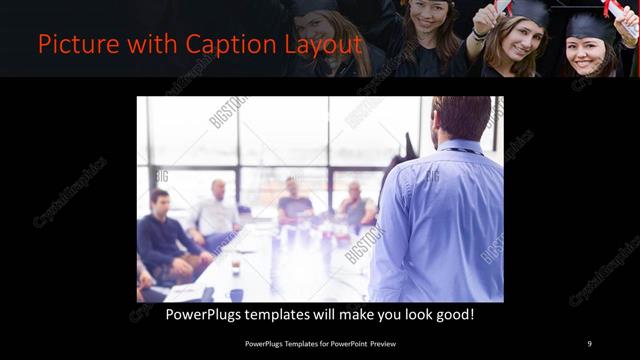 Picture with Caption presentation slide layout