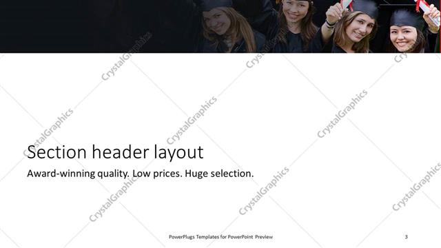 Section Header presentation slide layout