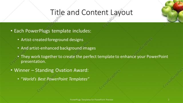 Title and Content presentation slide layout