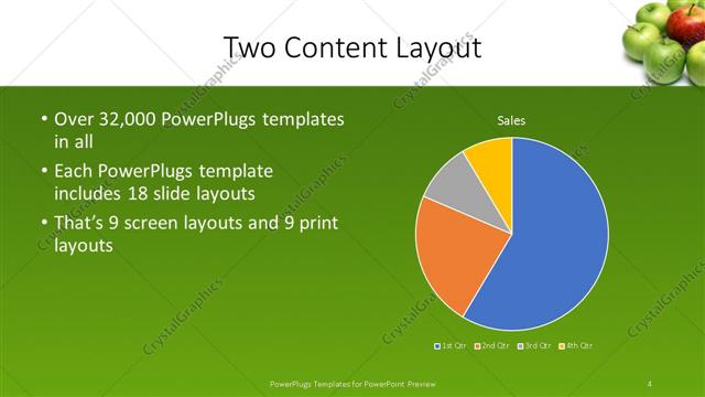 Two Content presentation slide layout