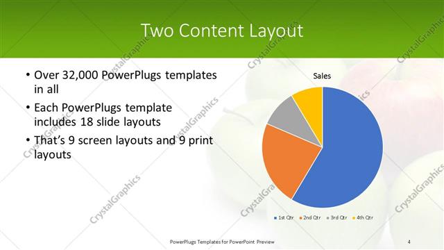 Two Content presentation slide layout