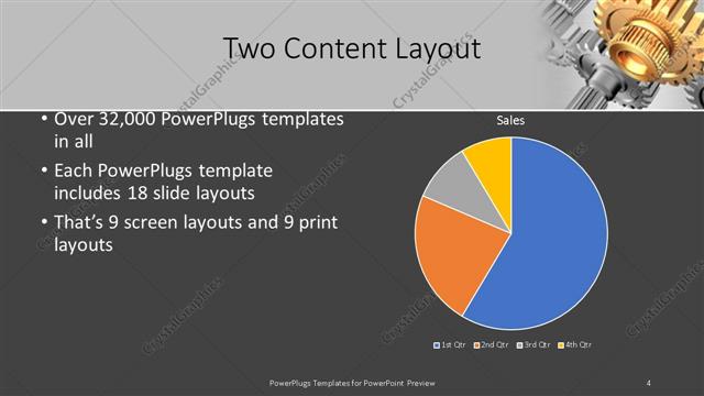 Two Content presentation slide layout