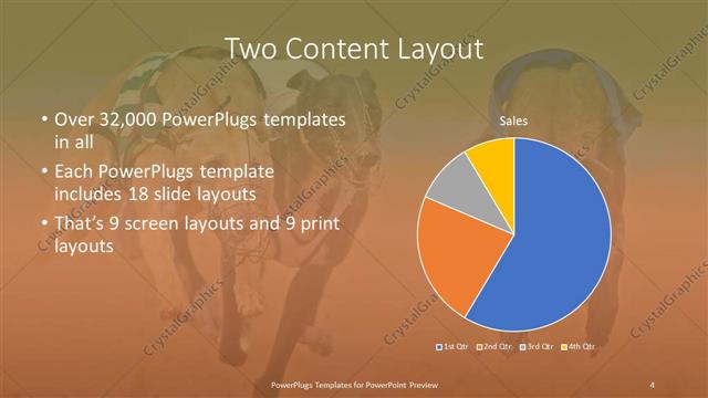 Two Content presentation slide layout