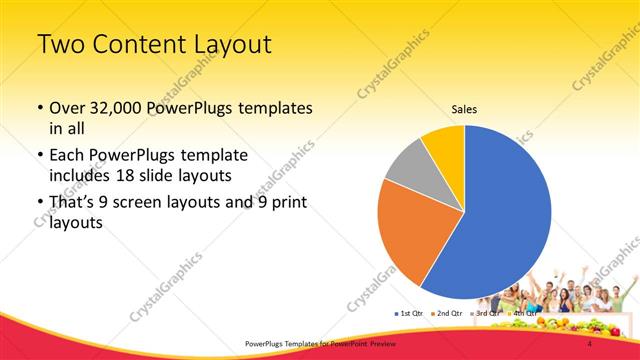 Two Content presentation slide layout