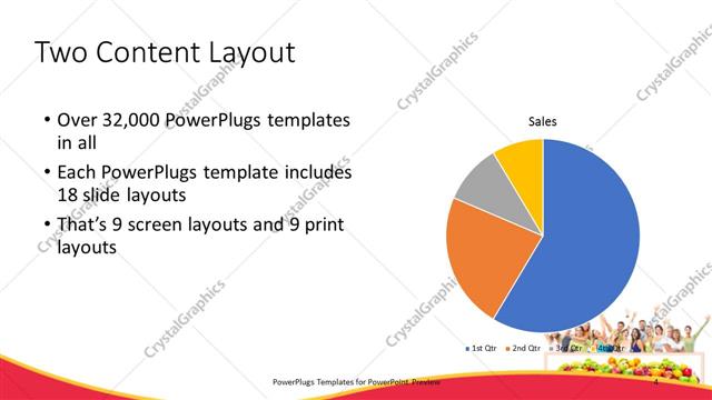 Two Content presentation slide layout