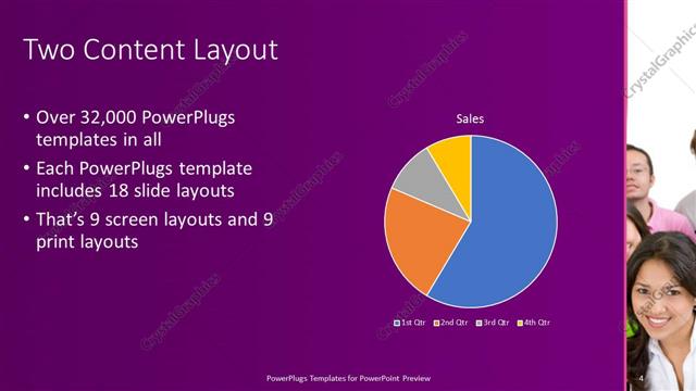 Two Content presentation slide layout