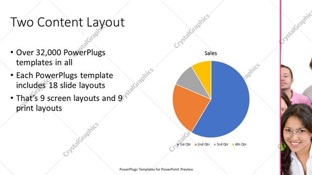 Two Content presentation slide layout
