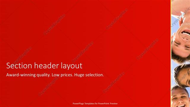 Section Header presentation slide layout