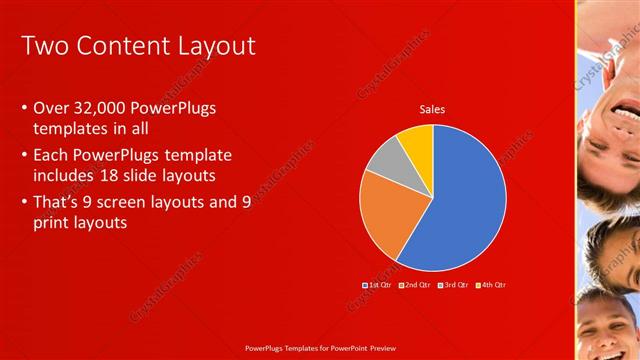 Two Content presentation slide layout