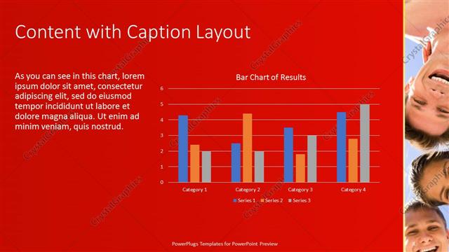Content with Caption presentation slide layout