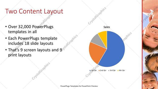 Two Content presentation slide layout