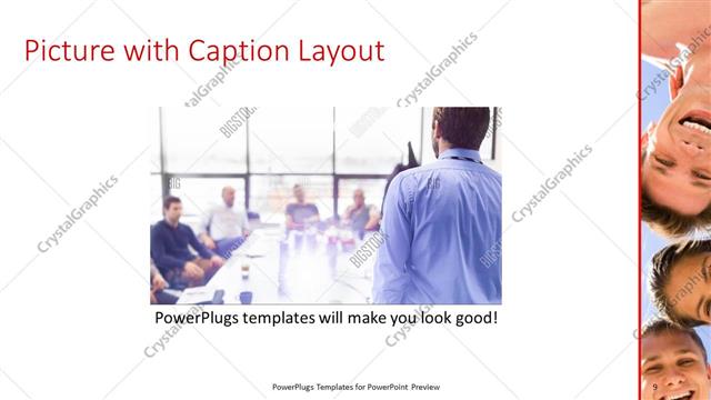 Picture with Caption presentation slide layout