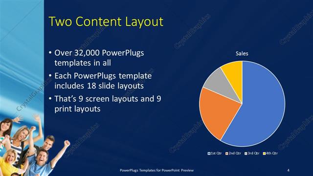Two Content presentation slide layout