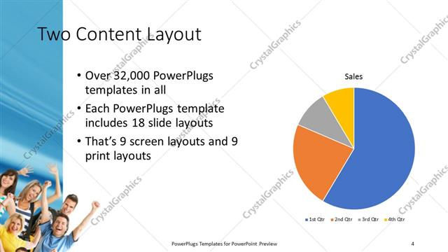 Two Content presentation slide layout