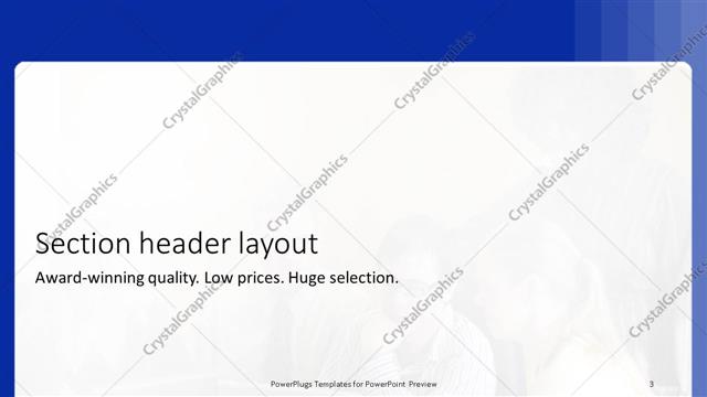 Section Header presentation slide layout