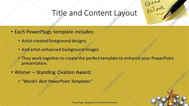 Title and Content presentation slide layout