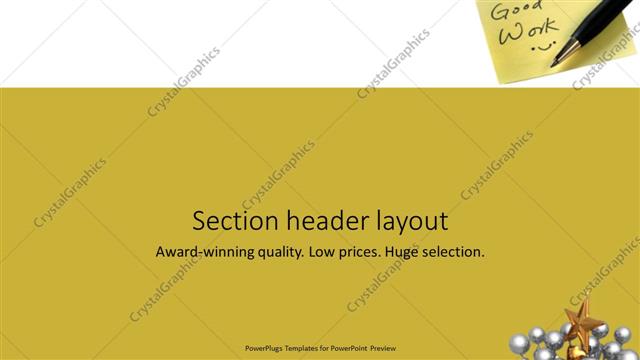 Section Header presentation slide layout