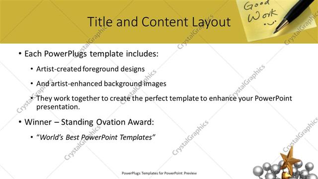 Title and Content presentation slide layout