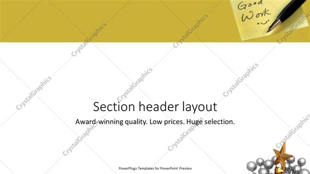 Section Header presentation slide layout