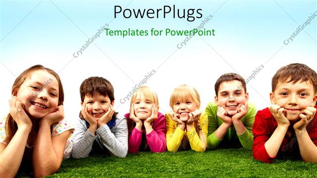  Presentation with group - A group of kids lying on the ground