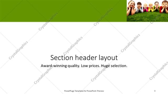 Section Header presentation slide layout