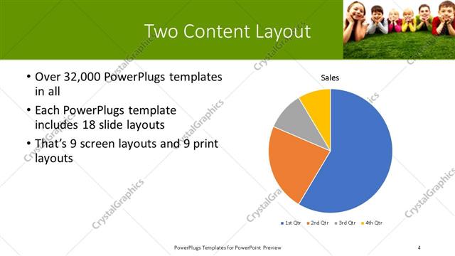Two Content presentation slide layout