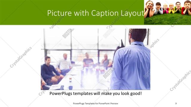 Picture with Caption presentation slide layout