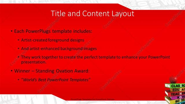 Title and Content presentation slide layout