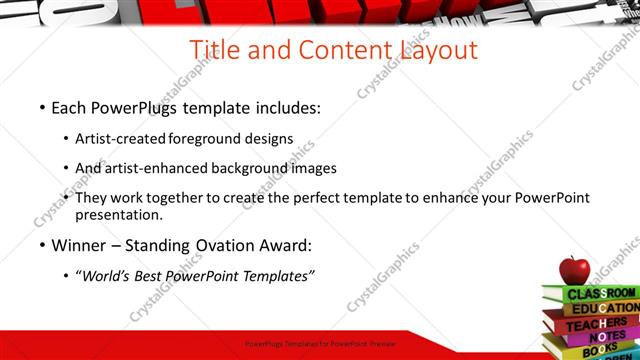 Title and Content presentation slide layout