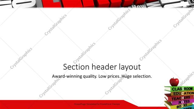 Section Header presentation slide layout
