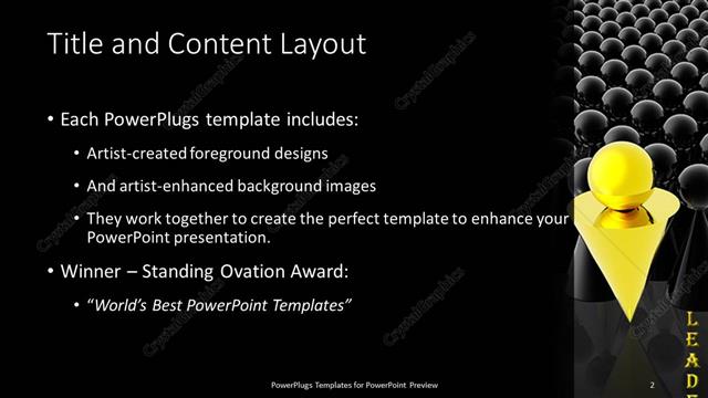 Title and Content presentation slide layout