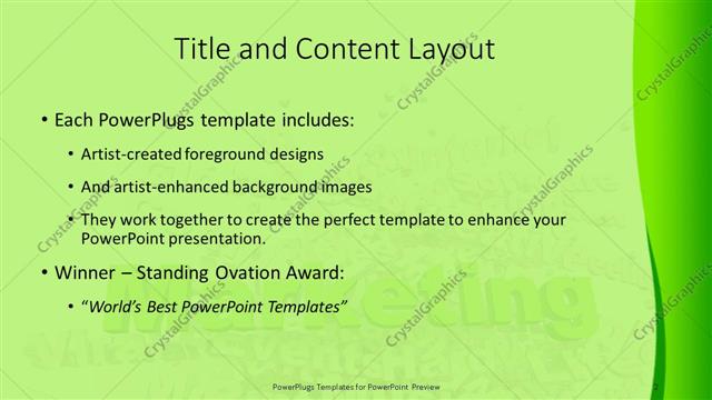 Title and Content presentation slide layout