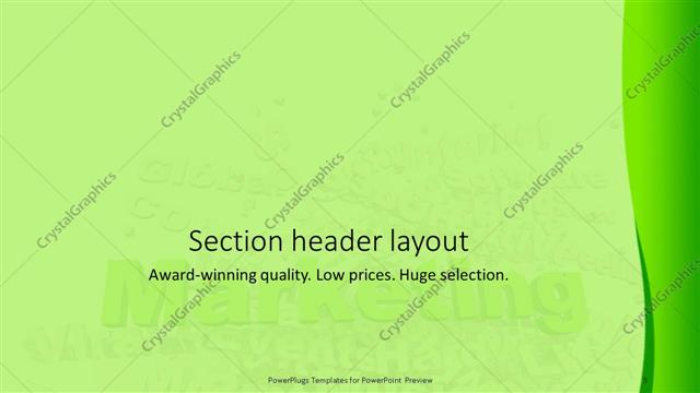 Section Header presentation slide layout