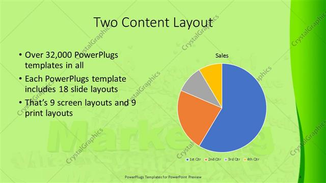 Two Content presentation slide layout