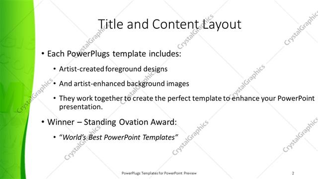 Title and Content presentation slide layout