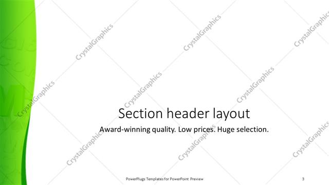Section Header presentation slide layout