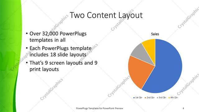Two Content presentation slide layout