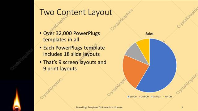 Two Content presentation slide layout