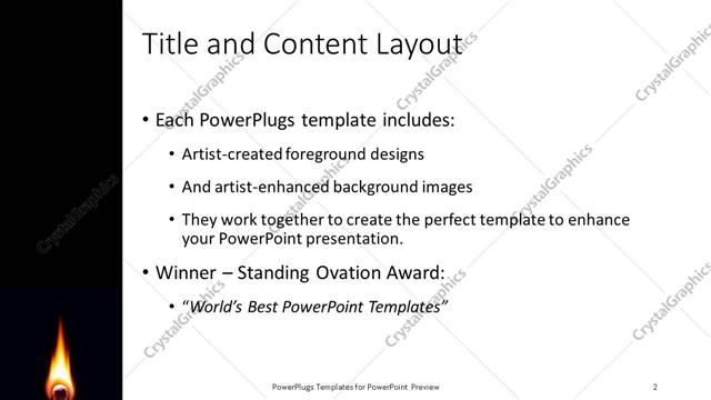 Title and Content presentation slide layout