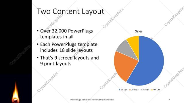 Two Content presentation slide layout