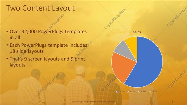 Two Content presentation slide layout