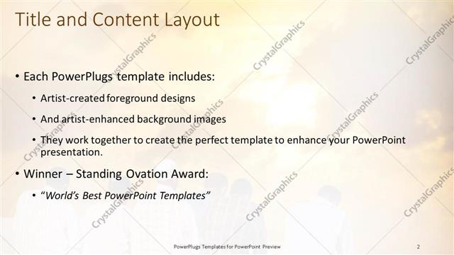 Title and Content presentation slide layout