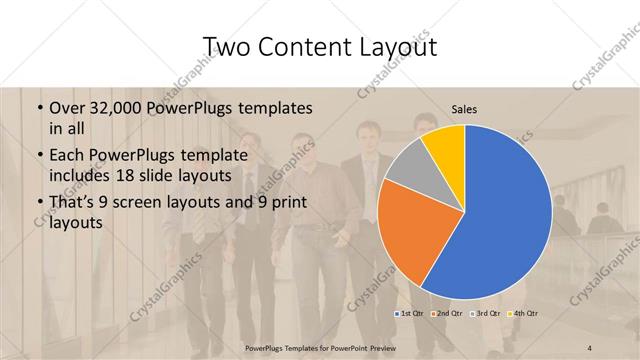 Two Content presentation slide layout