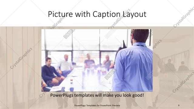 Picture with Caption presentation slide layout