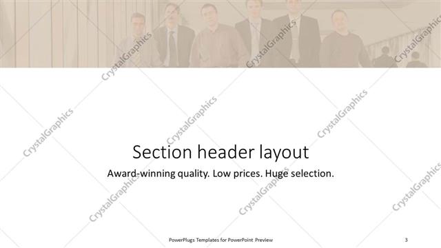 Section Header presentation slide layout
