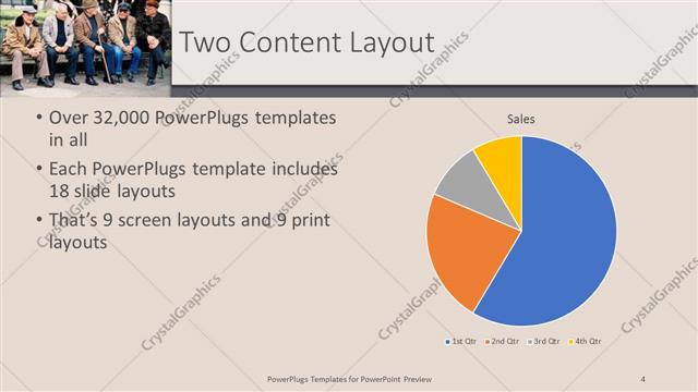 Two Content presentation slide layout