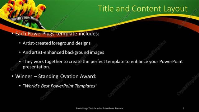 Title and Content presentation slide layout