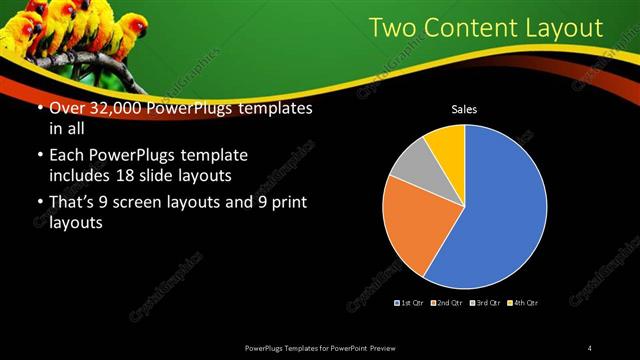 Two Content presentation slide layout