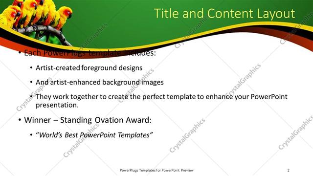 Title and Content presentation slide layout