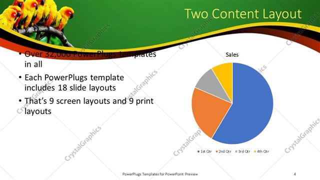 Two Content presentation slide layout